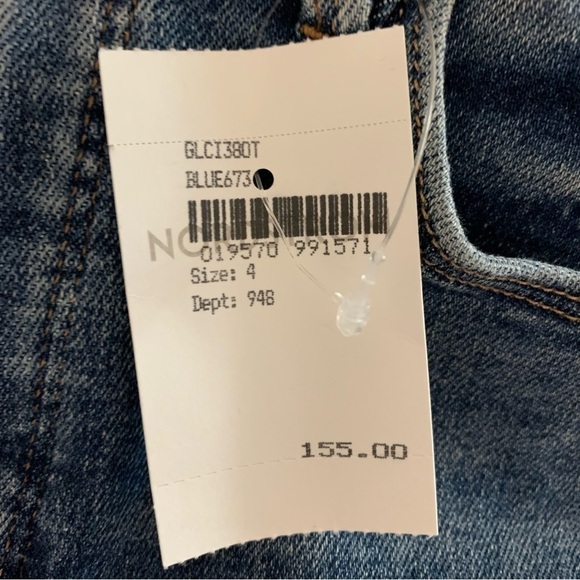 Good American Factory Distressed Jeans Style GLC138OT Medium Wash Size 4/27 - Picture 9 of 11